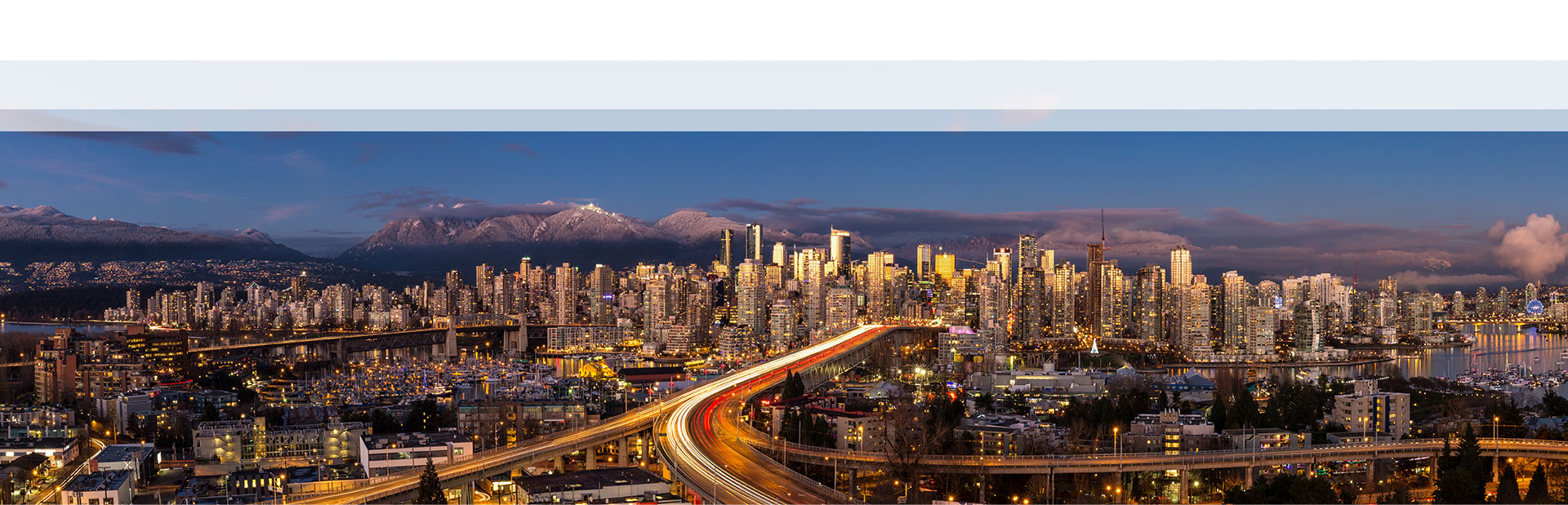 vancouver at dusk